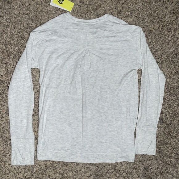 Cozy Lightweight Fleece Crewneck Sweatshirt - Light Grey - Picture 6 of 8